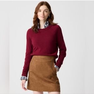 J Crew Faux suede mini skirt